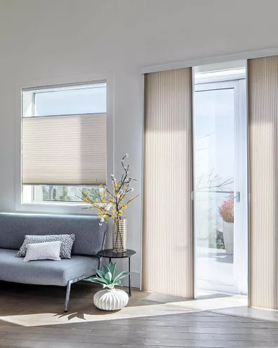 Vertical Cellular Shades Smith Noble, Vertical Honeycomb Shades For Sliding Door